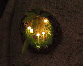 Handmade Mushroom Wreath Night Light MU006