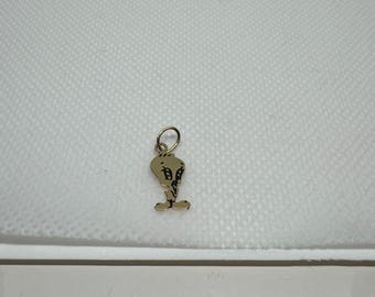 Vintage 14K Yellow Gold Tweety Bird Charm, Unique Cartoon