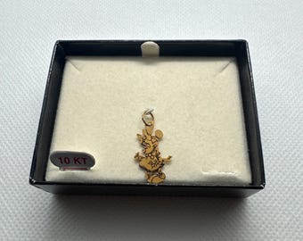 Authentic Disney 10K Yellow Gold Minnie Mouse Charm Pendant Van Dell, Mickey
