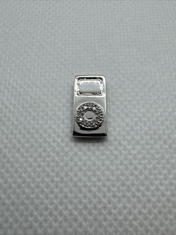10k White Gold with Diamonds Apple iPod Nano Pendant Charm Cool Rare Retro HTF