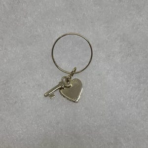 14K Yellow Gold Key To MY Heart Necklace PENDANT CHARM