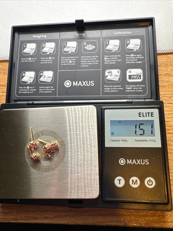 Gorgeous 18k Solid Yellow Gold Ruby Filigree Dang… - image 10