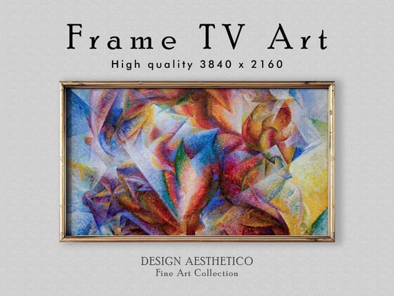 Frame TV Art | Albstract Oil Painting: Dynamism of a Soccer Player | Home Decor | Futurist Wall Art | Digital Download +BONUS