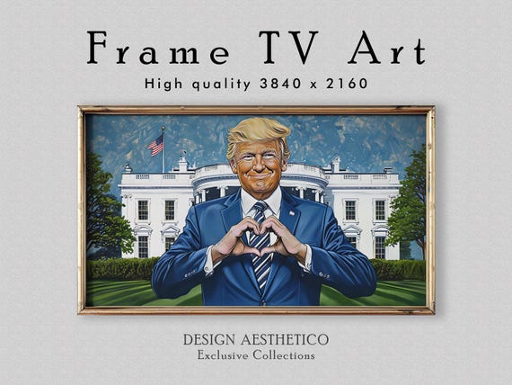 Frame TV Art: President Donald Trump Love | MAGA Patriot USA | 4th of July | Home Decor | Instant Digital Download | CanvasTV