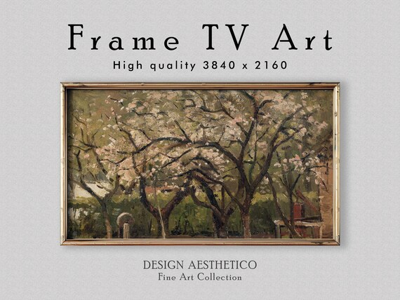 Frame TV Art: Blossoming Tree in an Orchard | Vintage Floral Oil Painting | Fine Art & Home Decor | Geo Poggenbeek | Digital Download +BONUS