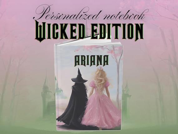 Personalized Wicked Notebook Custom Journal | Personalized Printed Gift For Her | Witchy Gift | For Good | 150 lined page note book