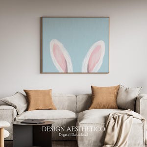 Bunny Rabbit Ears | Printable Kids Wall Art | Easter Decor | Minimalist ...