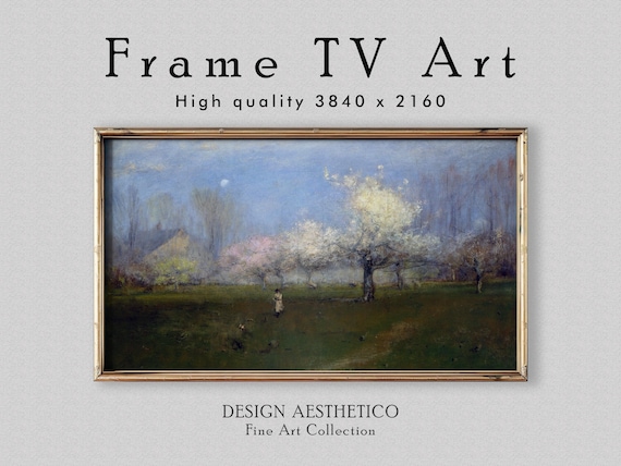 Frame TV Art: Spring Blossoms | Vintage Landscape Oil Painting | Fine Art & Home Decor | Instant Digital Download + BONUS | CanvasTV