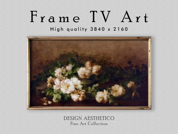 Frame TV Art: Still Life with Roses | Vintage Floral Oil Painting | Fine Art & Home Decor | Margaretha Roosenboom | Digital Download + BONUS