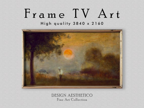 Frame TV Art | Vintage Oil Painting | Moonrise by George Inness | Fine Art & Home Decor | Digital Download + BONUS | CanvasTV