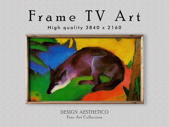 Frame TV Art: Fox | Expressionist Oil Painting on Canvas | Home Decor & Fine Wall Art | Digital Download + BONUS | CanvasTV