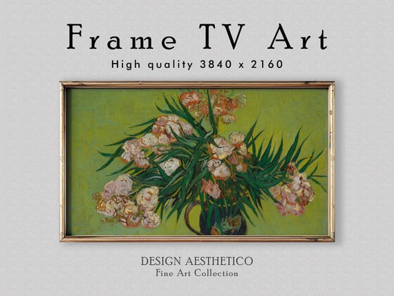Frame TV Art: Oleanders by Vincent van Gogh | Still Life Vintage Oil Painting | Fine Art & Home Decor | Instant Digital Download + BONUS