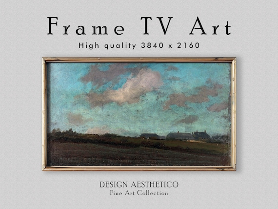 Frame TV Art "Note in Blue and Opal: The Sun Cloud" | Vintage Oil Painting | Home Decor Fine Art | Digital Download + BONUS | CanvasTV