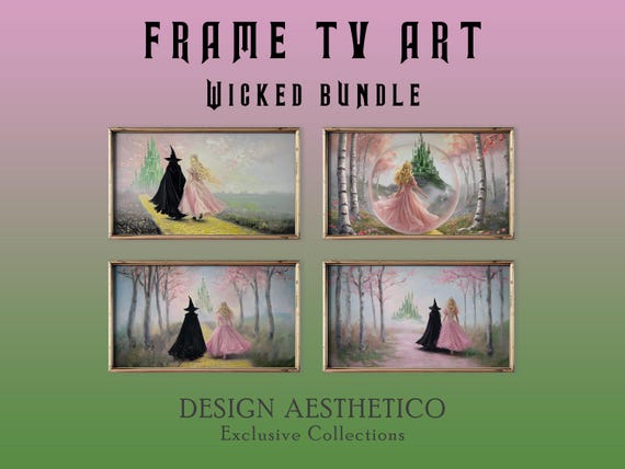 Wicked Frame TV Art BUNDLE | For Good | Witches & Wizards Fantasy Movie | High Resolution Artwork | Instant Digital Download | CanvasTV