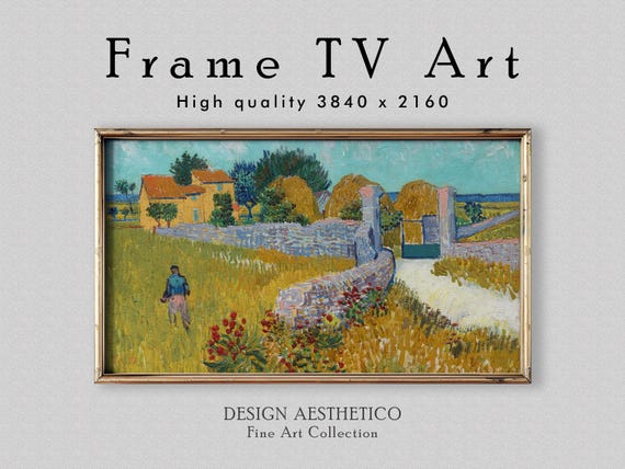 Frame TV Art | Vincent van Gogh Vintage Oil Painting: Farmhouse in Provence | Fine Art & Home Decor | Instant Digital Download +BONUS