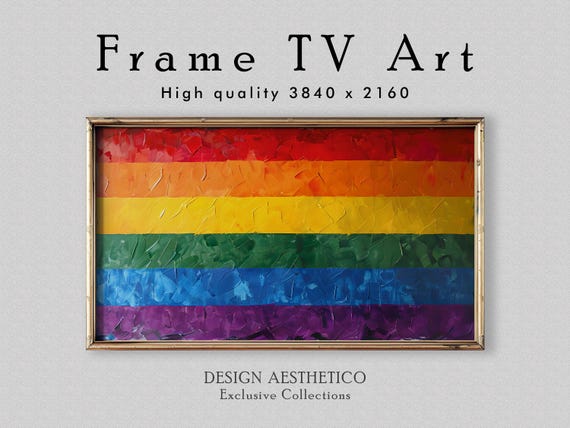 Frame TV Art: Gay Pride Flag | Rainbow LGBT Decor | CanvasTV | Instant Digital Download + Bonus