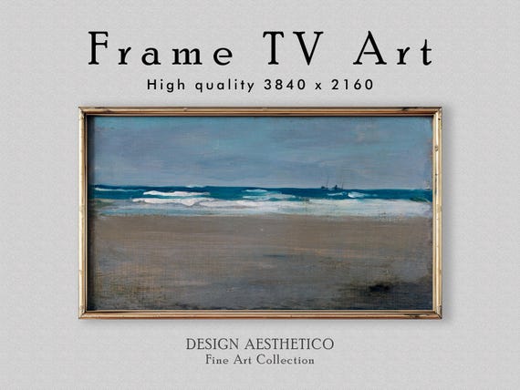 Frame TV Art: "The Angry Sea" | Vintage Oil Painting | Fine Wall Art & Beach Decor | Digital Download + BONUS | CanvasTV