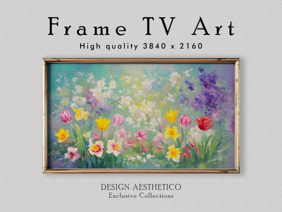 Frame TV Art: Spring Flowers in Bloom | Oil Painting | Floral Wall Art & Home Decor | High Resolution Digital Download | CanvasTV + Bonus