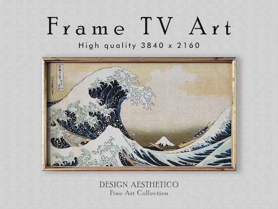 Frame TV Art | Vintage Japanese Art: "The Great Wave off Kanagawa" | Edo Fine Wall Art & Home Decor | Digital Download + BONUS | CanvasTV
