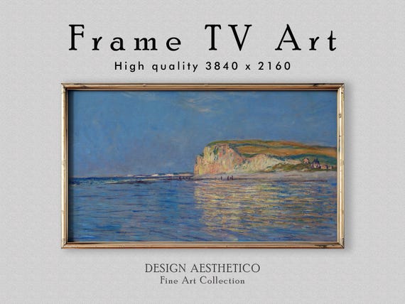 Frame TV Art: Low Tide at Pourville by Claude Monet | Vintage Oil Painting | Fine Art & Home Decor | Digital Download + BONUS | CanvasTV