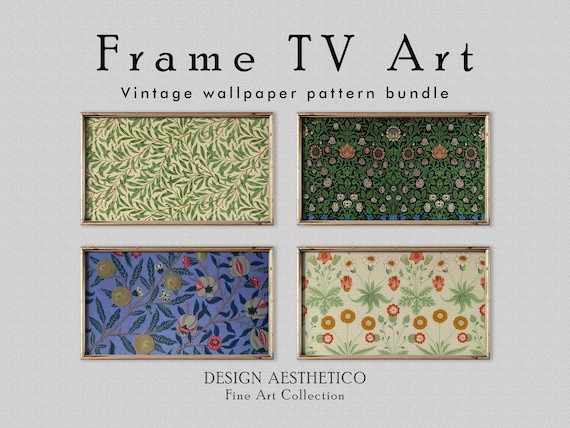 Frame TV Art Bundle | Vintage Floral Wallpaper Patterns by William Morris | Fine Wall Art & Home Decor | Digital Download + BONUS | CanvasTV