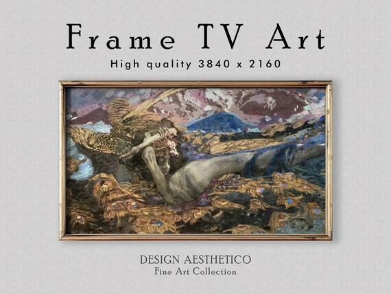 Frame TV Art: "The Fallen Demon" | Art Nouveau Oil Painting on Canvas | Home Decor | Fine Wall Art | Digital Download + BONUS | CanvasTV