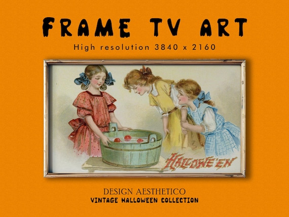 Frame TV Art: Vintage Halloween Postcard "Hallowe'en" | Unique Spooky Fall Decor | Instant Digital Download + BONUS | CanvasTV