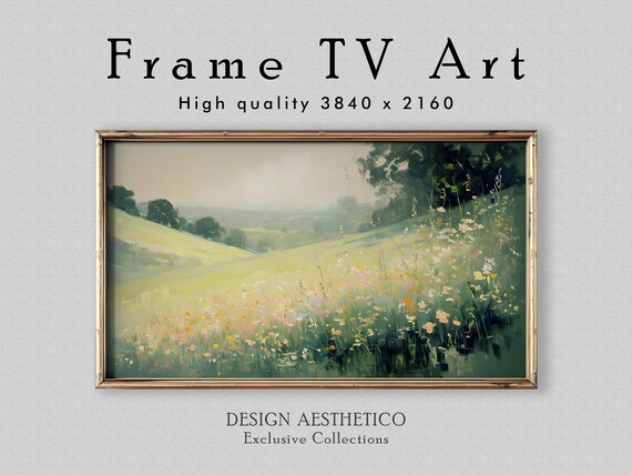 Frame TV Art: Serene Meadow Hillside | Home Decor & Wall Art | 4K High Resolution Artwork | CanvasTV | Digital Download + BONUS