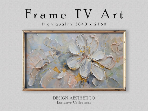 Frame TV Art: Textured Flower Oil Painting | Home Decor & Wall Art | 4K High Resolution Artwork | CanvasTV | Digital Download + BONUS