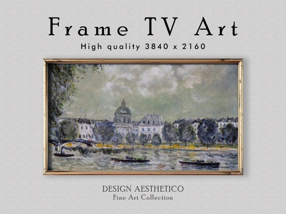 Frame TV Art | Vintage Oil Painting | Landscape along the Seine - Alfred Sisley | Fine Art & Home Decor | Digital Download +BONUS | CanvasTV