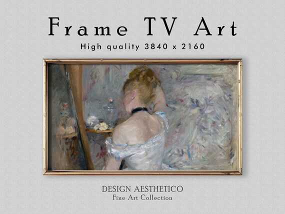 Frame TV Art: Woman at her Toilette | Portrait Oil Painting | Fine Art & Home Decor | Digital Download + BONUS | Berthe Morisot | CanvasTV