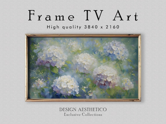 Frame TV Art: Hydrangea Blossom Painting | Home Decor & Wall Art | 4K High Resolution Artwork | CanvasTV | Digital Download + BONUS