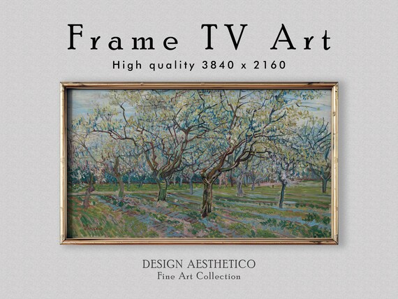 Frame TV Art | Vincent van Gogh Vintage Oil Painting: The White Orchard | Fine Art & Home Decor | Instant Digital Download +BONUS | CanvasTV