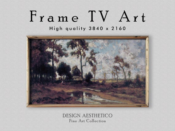 Frame TV Art | Landscape Vintage Oil Painting | Textured Art | Home Decor & Fine Wall Art | Instant Digital Download + BONUS | CanvasTV