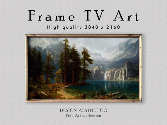 Frame TV Art | Landscape Vintage Oil Painting: "Sierra Nevada" | Home Decor & Fine Wall Art | Digital Download + BONUS | CanvasTV