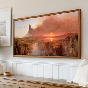 Frame TV Art | Landscape Oil Painting on Canvas: "Cotopaxi" | Home Decor & Fine Wall Art | Digital Download +BONUS | CanvasTV