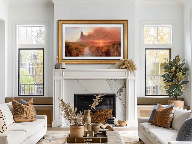 Frame TV Art | Landscape Oil Painting on Canvas: "Cotopaxi" | Home Decor & Fine Wall Art | Digital Download +BONUS | CanvasTV