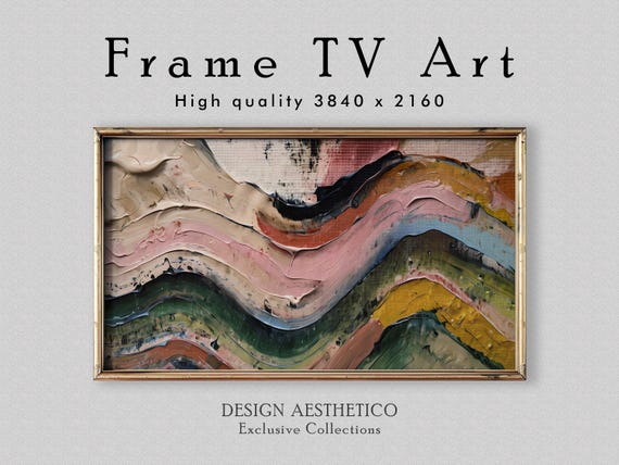 Frame TV Art: Textured Abstract Painting | Minimalist Textured Wall Art | 4K Fine Artwork | Digital Download + BONUS | CanvasTV