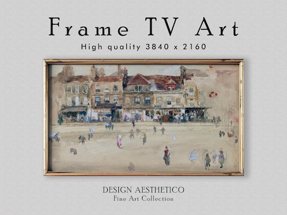 Frame TV Art | Watercolor Vintage Painting "Red and Brown: Hoxton" | Fine Wall Art & Home Decor | Digital Download + BONUS | CanvasTV
