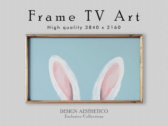 Frame TV Art: Easter Bunny Ears | Easter Decor | Bunny Rabbit | High Resolution Image | Pastel Colors | CanvasTV | Digital Download + BONUS