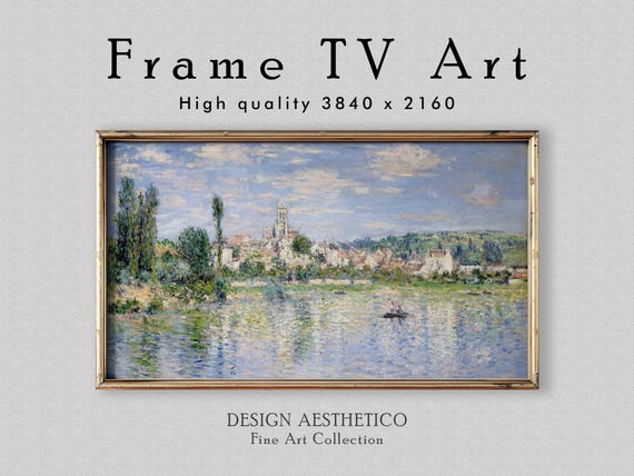 Frame TV Art: Vétheuil in Summer by Claude Monet | Vintage Oil Painting | Fine Art & Home Decor | Digital Download + BONUS | CanvasTV
