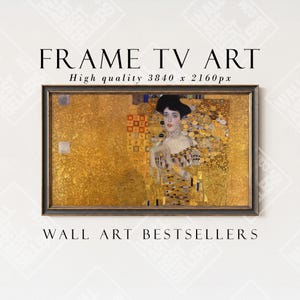 Portret van Adele Bloch-Bauer | Art Nouveau olieverfschilderij, ingelijste tv-kunst, woondecoratie (download)