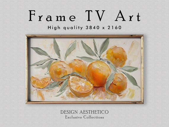 Frame TV Art: Textured Citrus Oil Painting | Spring Home Decor & Wall Art | 4K High Resolution Artwork | CanvasTV | Digital Download + BONUS