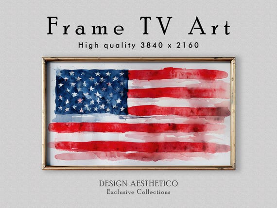 Frame TV Art: USA Flag | 4th of July | Patriotic American | United States of America | CanvasTV | Instant Digital Download + BONUS Art
