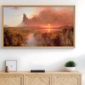 Frame TV Art | Landscape Oil Painting on Canvas: "Cotopaxi" | Home Decor & Fine Wall Art | Digital Download +BONUS | CanvasTV