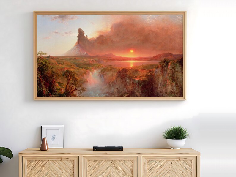 Frame TV Art | Landscape Oil Painting on Canvas: "Cotopaxi" | Home Decor & Fine Wall Art | Digital Download +BONUS | CanvasTV
