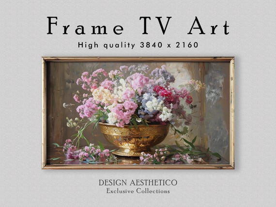 Frame TV Art: Flower Boquet | Floral Oil Painting | Home Decor & Wall Art | 4K High Resolution Artwork | CanvasTV | Digital Download + BONUS