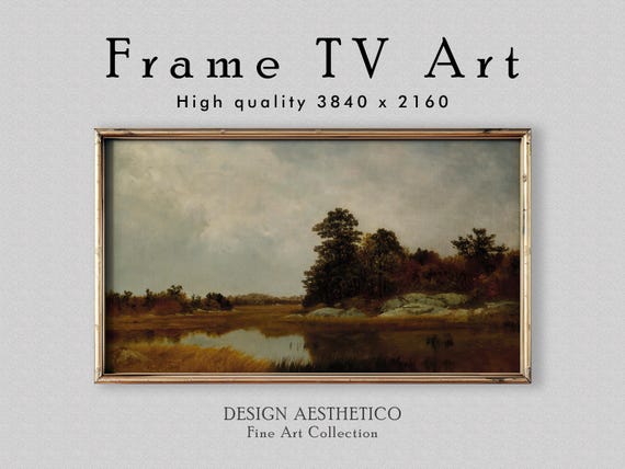Frame TV Art: Marshy Landscape | Timeless Vintage Oil Painting | Fine Art & Home Decor | Instant Digital Download + BONUS | CanvasTV