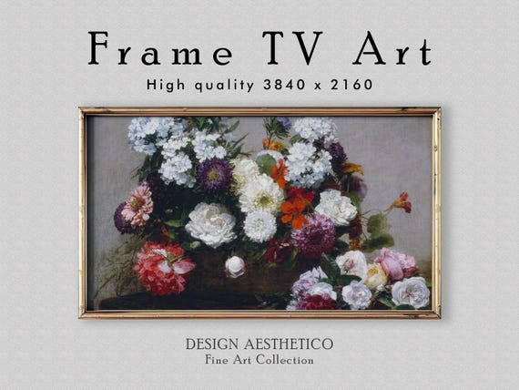 Frame TV Art: Still Life with Flowers | Vintage Floral Oil Painting | Fine Art & Home Decor | Instant Digital Download + BONUS | CanvasTV