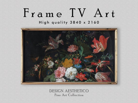 Frame TV Art: The Overturned Bouquet | Vintage Floral Oil Painting | Fine Art & Home Decor | Abraham Mignon | Digital Download + BONUS